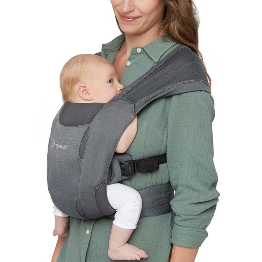 BÆRERE Ergobaby | Embrace Mesh Newborn Carrier Vasket Sort